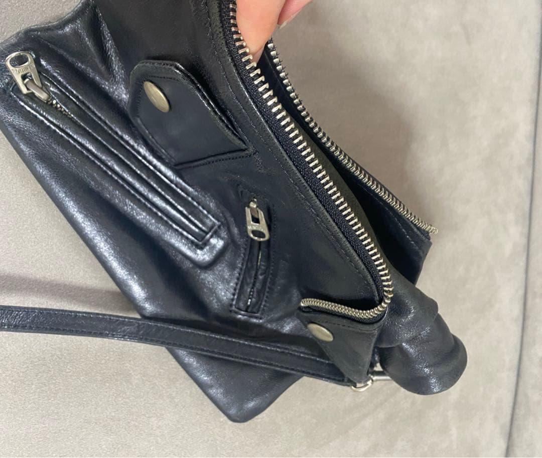 beautiful people ショルダーバッグ　ライダースバッグ　レザー