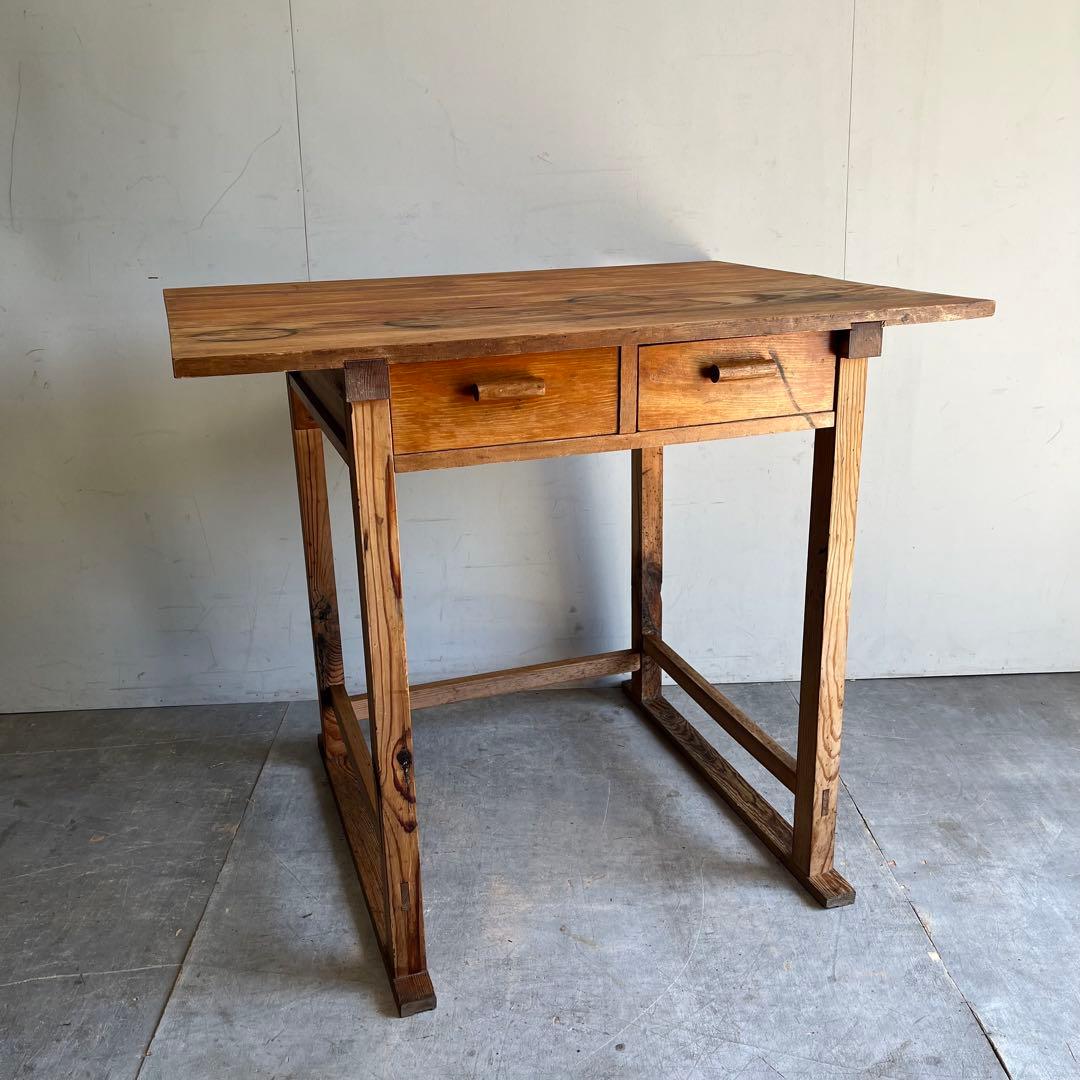 アンティーク 平机 テーブル 無垢材 デスク z484