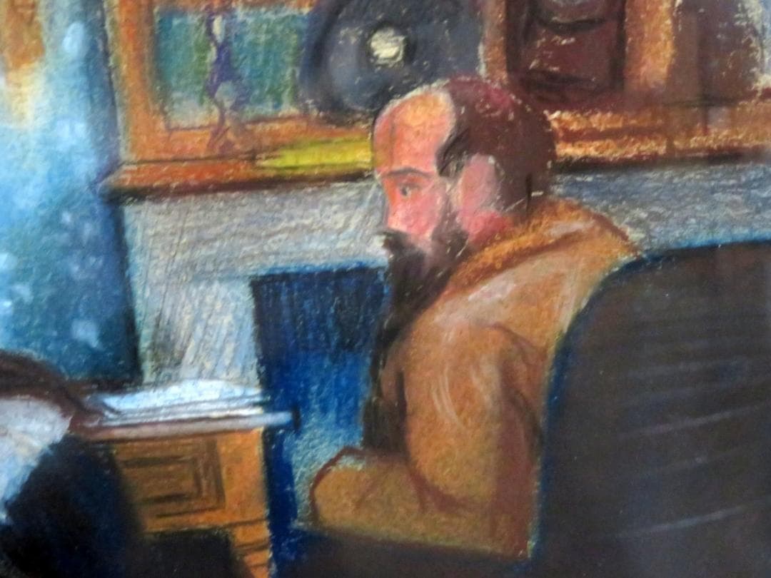 エドガー・ドガ ベレッリ一家 ミクストメディア 油彩 水彩 肉筆