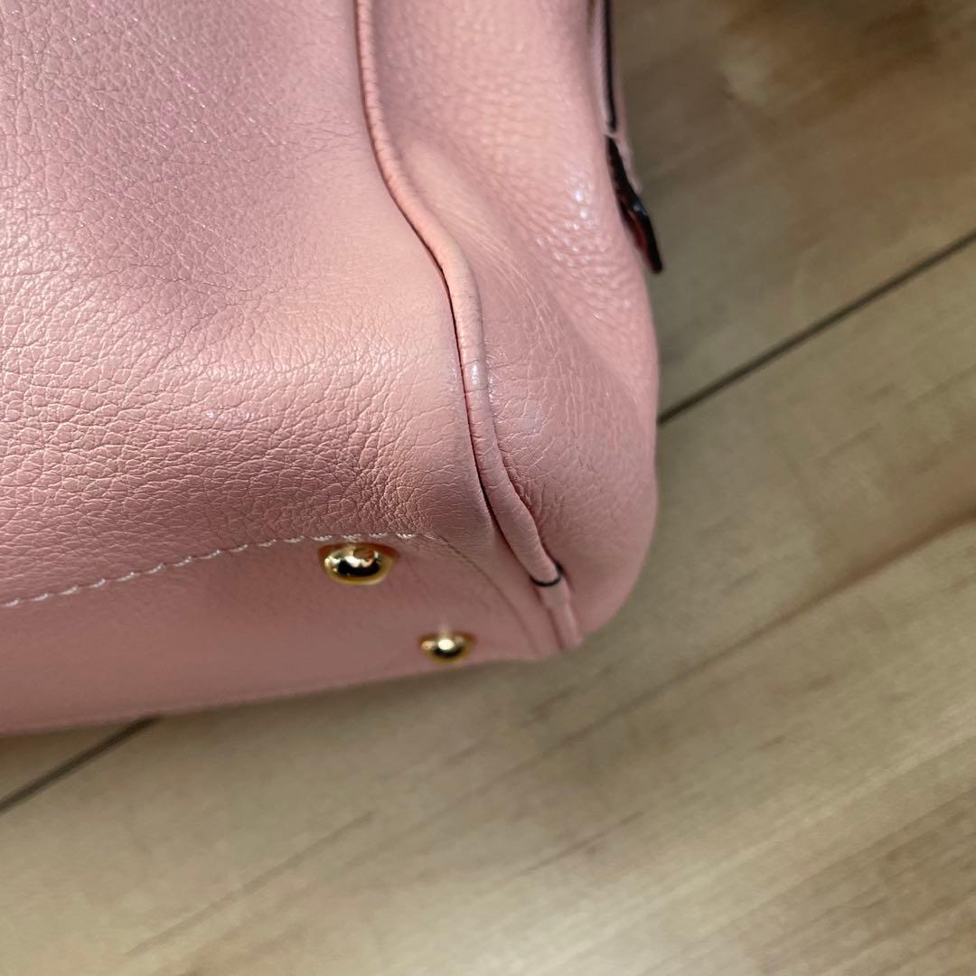 ロエベ　ヘリテージ　ハンドバッグ　ミニボストン　ロゴ型押し