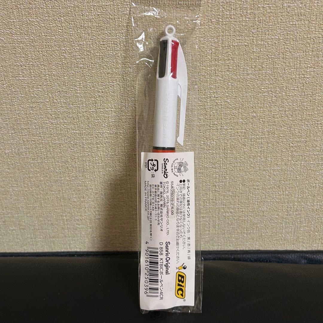 【未開封】ハローキティ BIC サンリオコラボ 4色ボールペン 新品未使用 赤