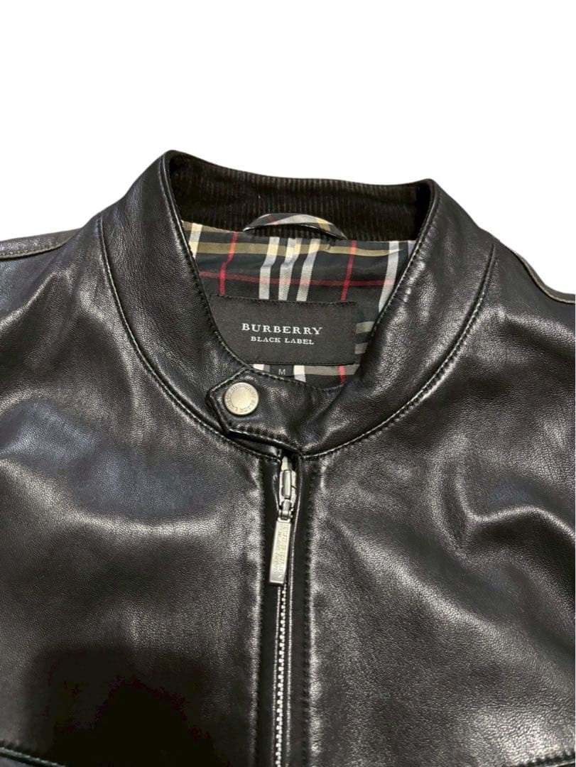 【大特価】　Burberry バーバリー　ライダースジャケット　羊革　Mサイズ