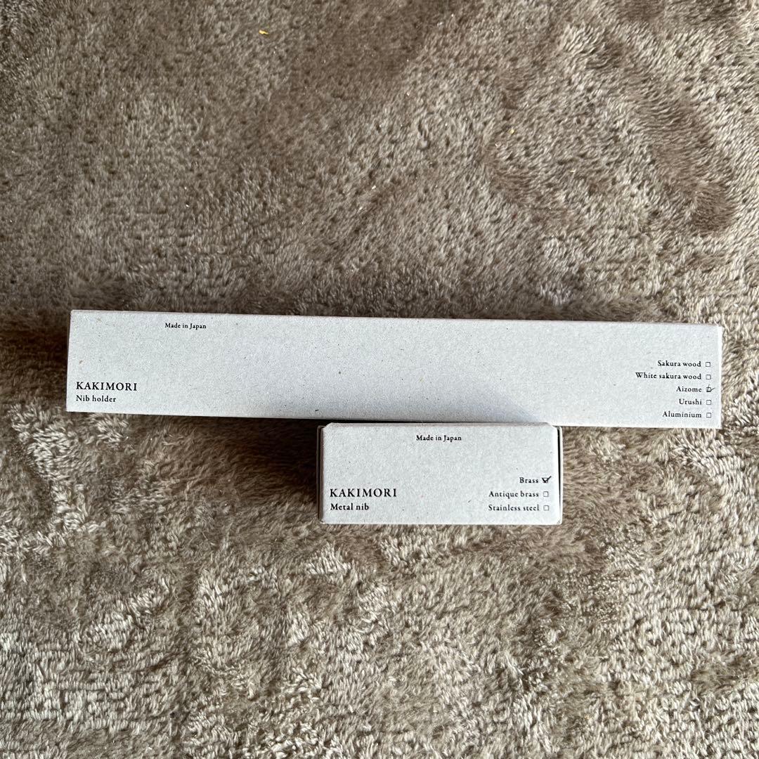 三*彦様 Kakimori／カキモリ 藍染ペン軸、ペン先(真鍮)のセット ペリカ