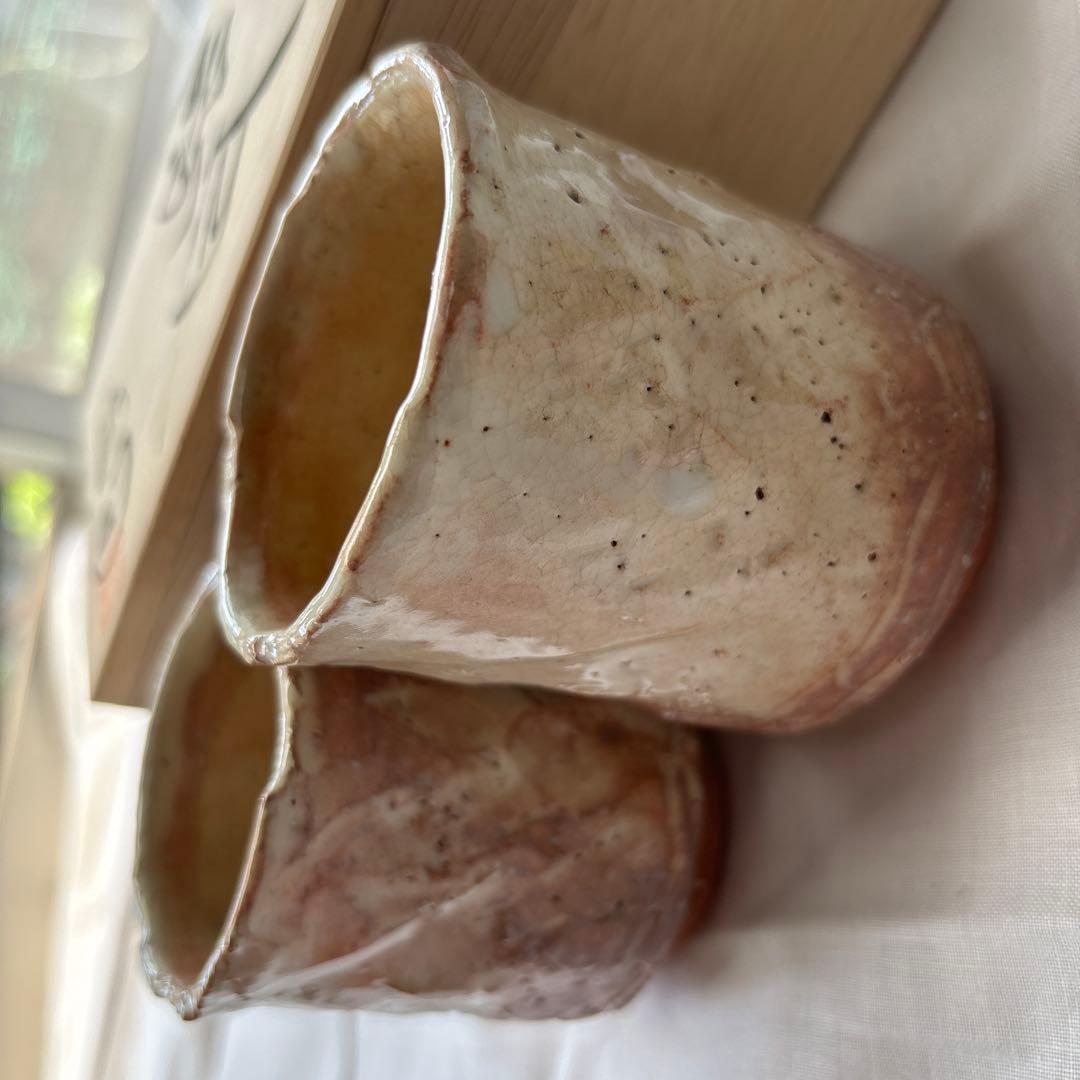 新品未使用　松田龍司　萩焼 組湯呑　夫婦