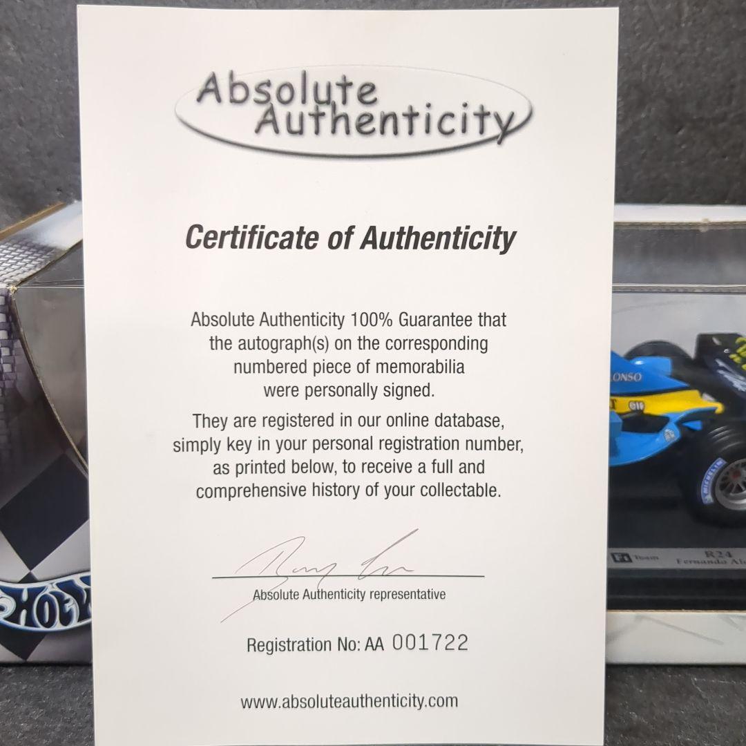 1/18 ルノー R24 フェルナンド アロンソ 直筆サイン入り モデルカー