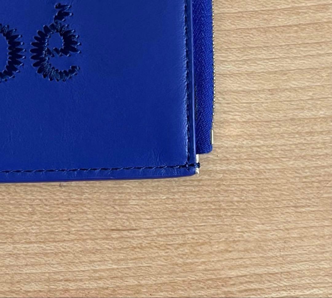 ほぼ新品　Chloe フラグメントケース小銭入れ ブルー レザー ロゴ