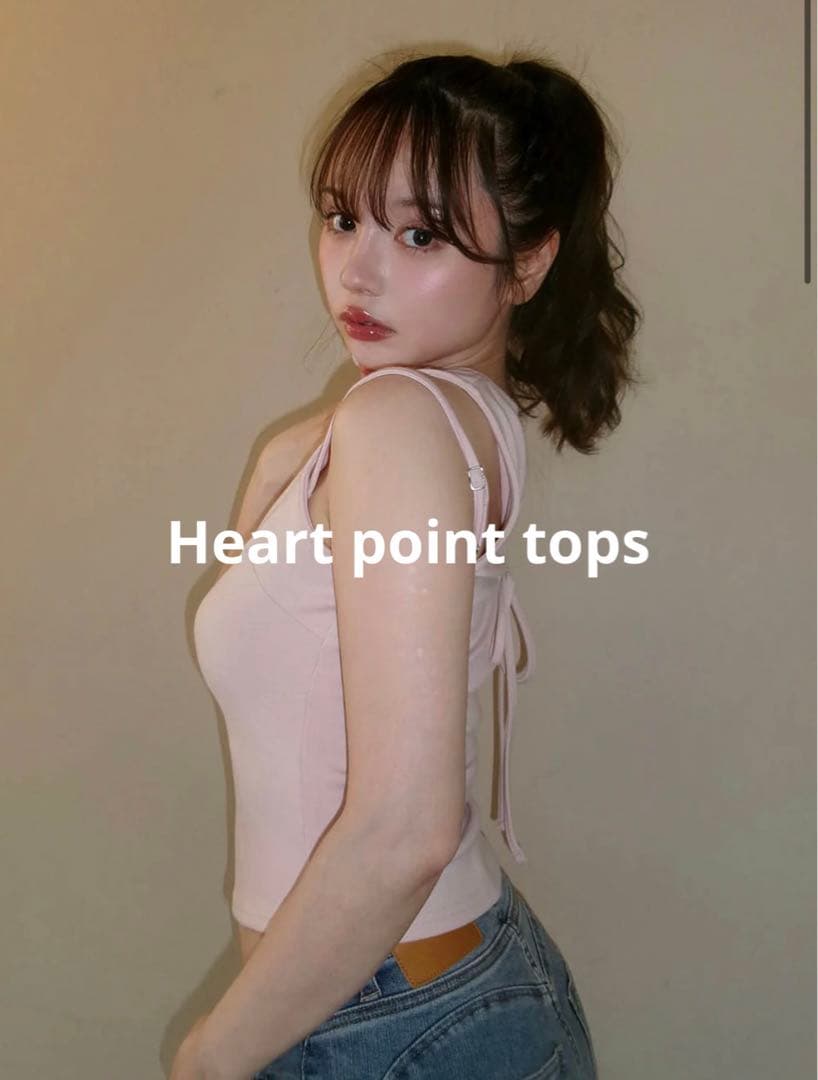 トップス Andmary Heart point tops