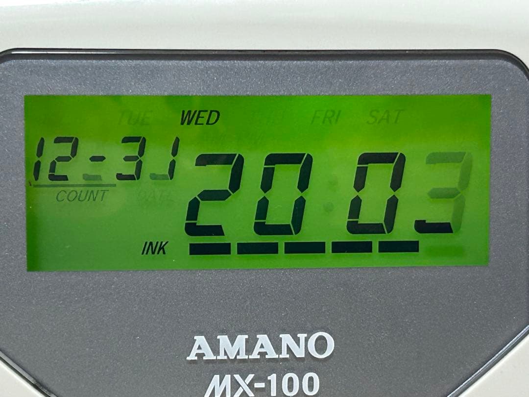 AMANO アマノ　タイムレコーダー　MX-100 印字OK