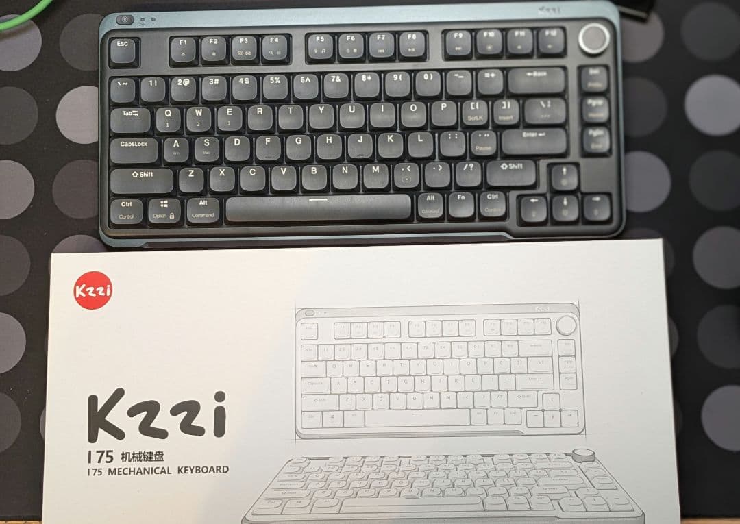 Kzzi I75 黒 メカニカルキーボード ロープロ リニアWhite Rain