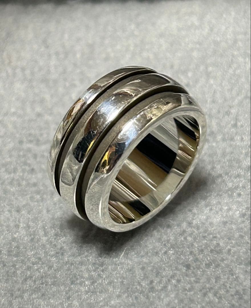 Tiffany&co. ティファニーグルーブド ダブルライン10号シルバーリング