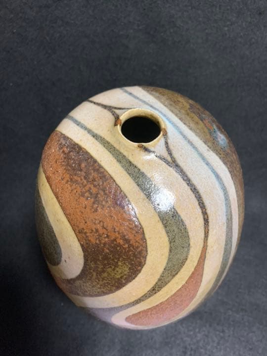 中島卓　象嵌壺　飛鳥窯