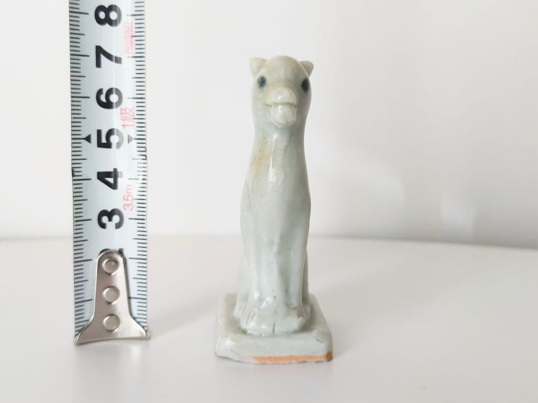 珍品、白磁、青磁 陶器の稲荷、狐 仏教美術 奉納、骨董 古伊万里?瀬戸?呪物