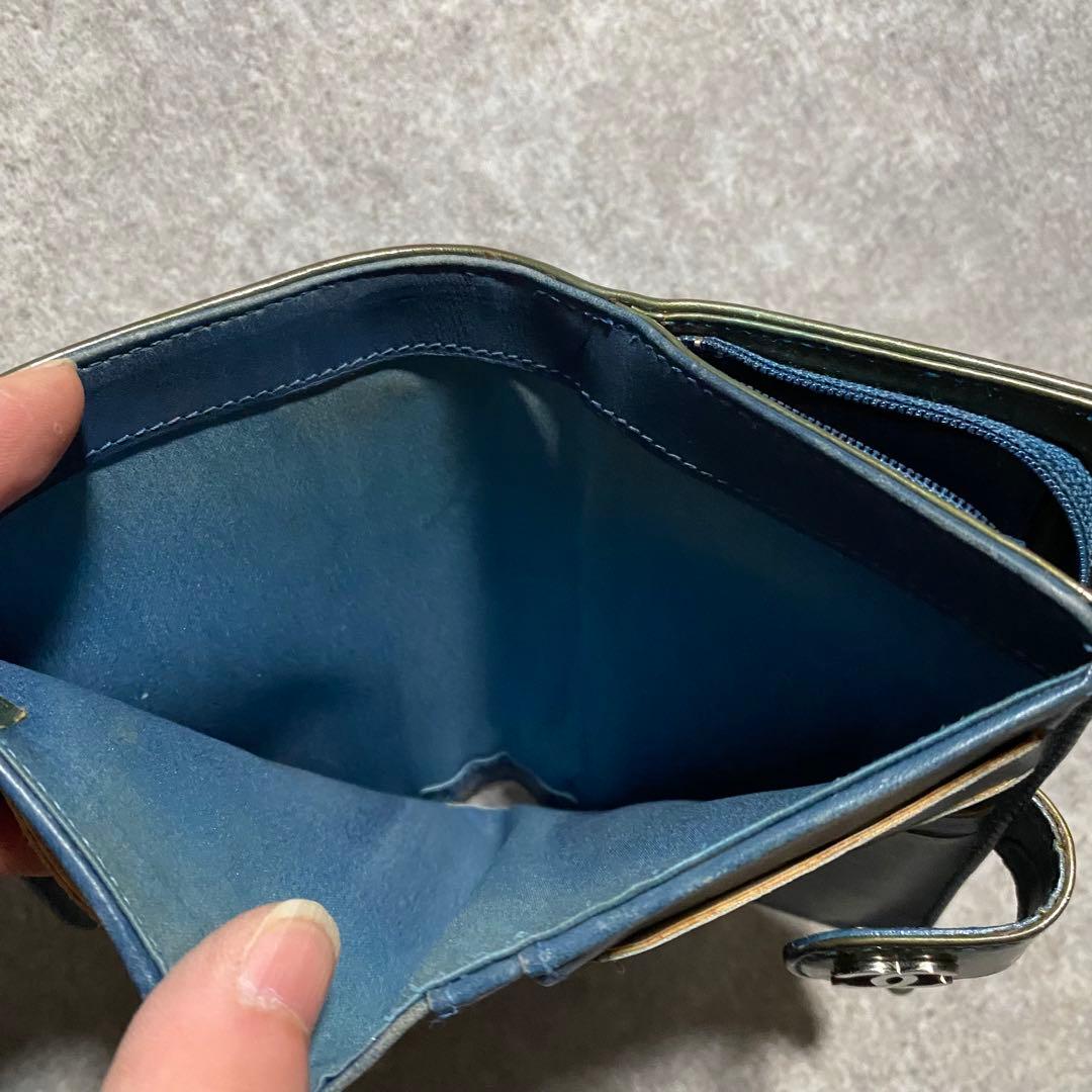 CHANEL シャネル カメリア 折り財布 ココマーク カード シール パテント