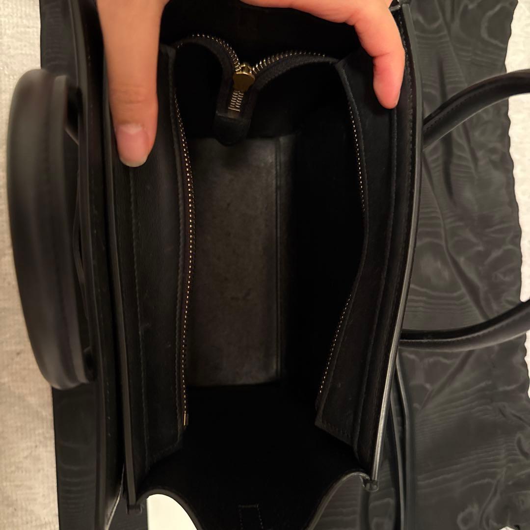 セリーヌ　ナノラゲージ　ブラック　スムーススキン　ゴールド金具