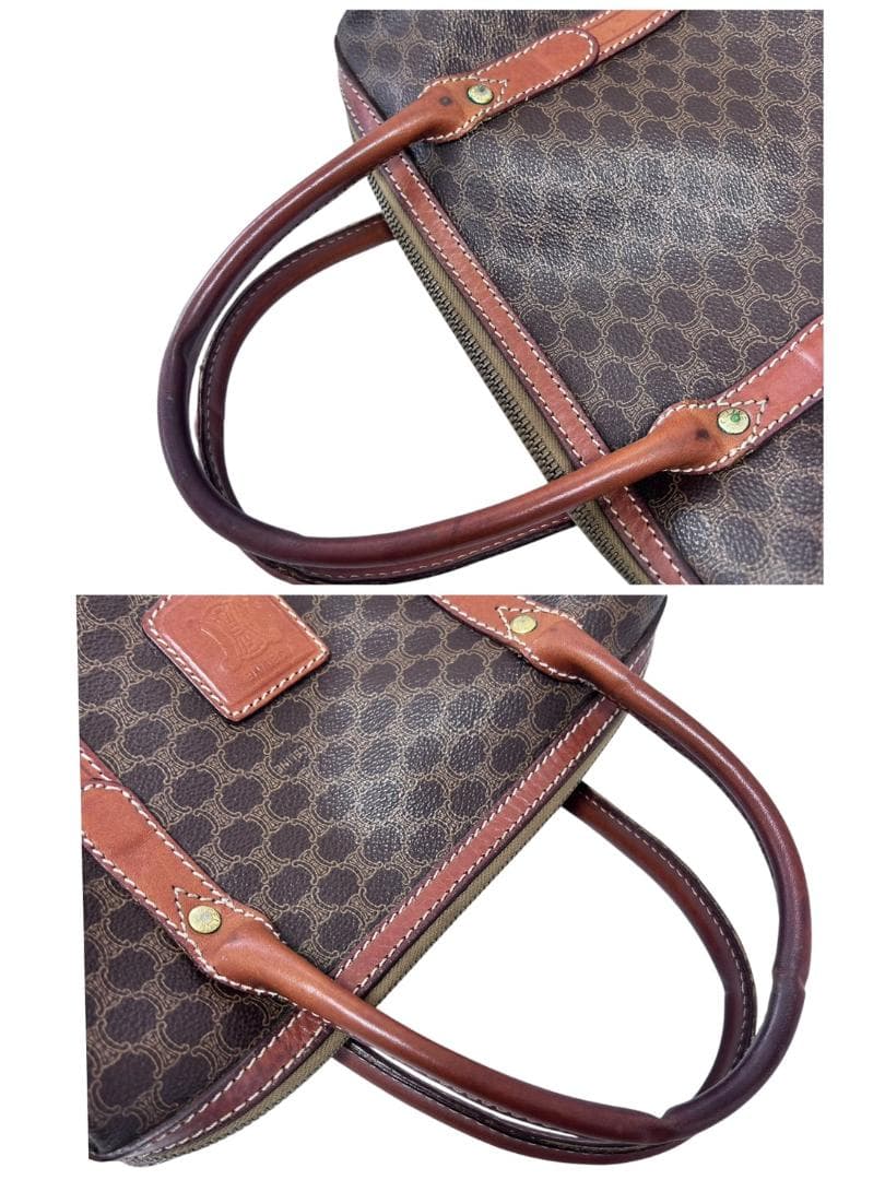 セリーヌ バッグ ハンド ミニボストン マカダム柄 レザー CELINE