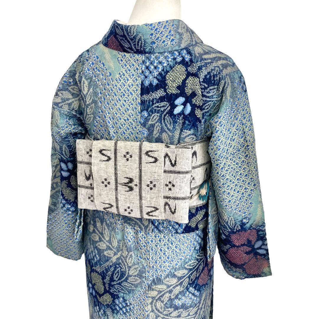 ★yuiです★お洒落　身丈157 有松絞り　絞り染め　絞り浴衣　NO48