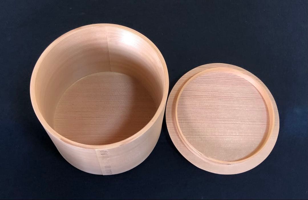 《レ》茶道具 杉木地 曲水指 曲木 高木誠明作 元箱　251201お2