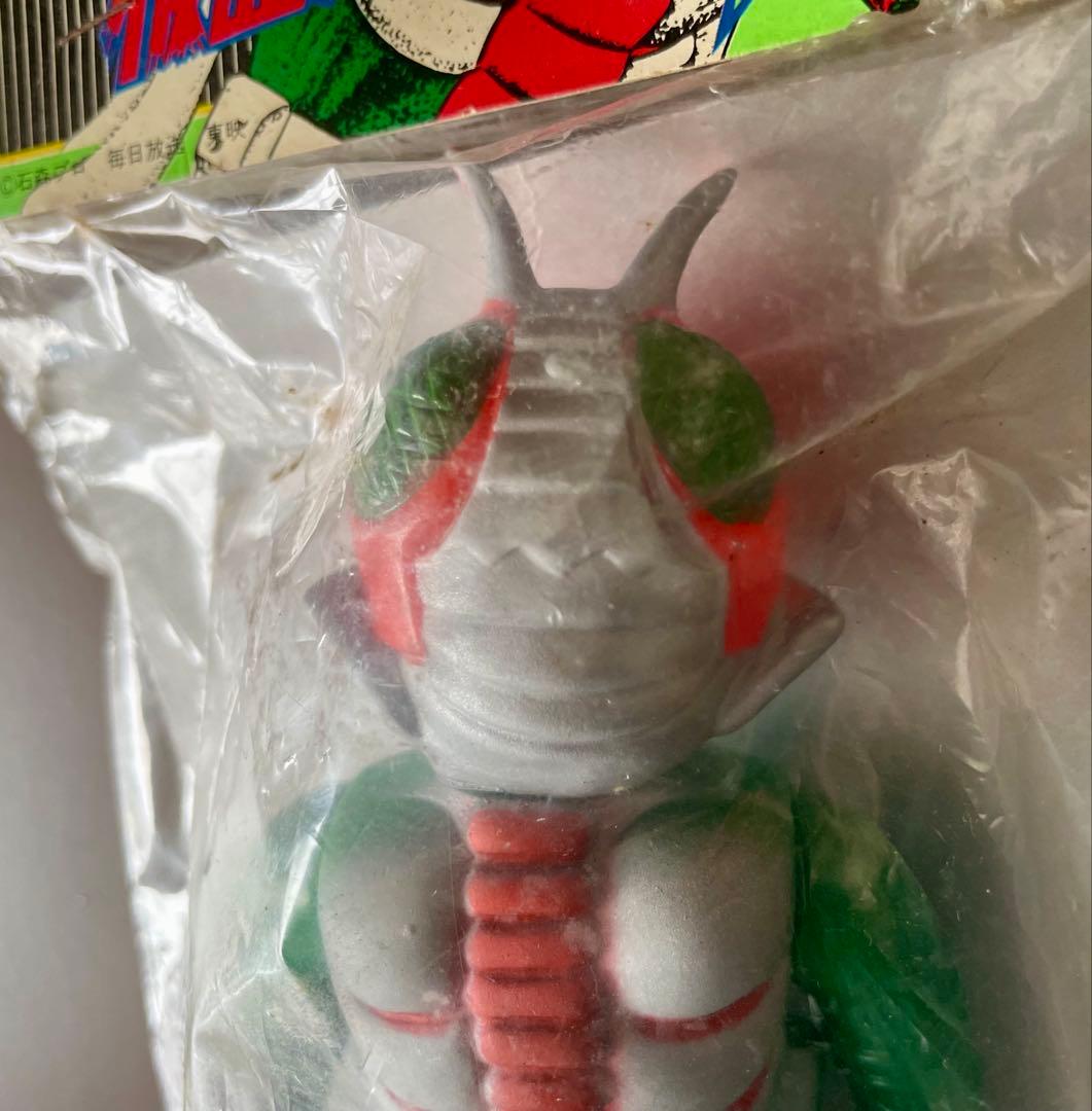 特価仮面ライダーV3 ポピー ソフビ人形 デッドストック未開封新品極美品 当時物