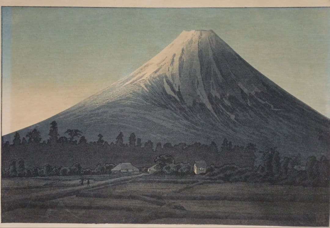 新版画玉穂付近、高橋松亭画 渡邊庄三郎印にて作画は昭和6年～昭和16年出版