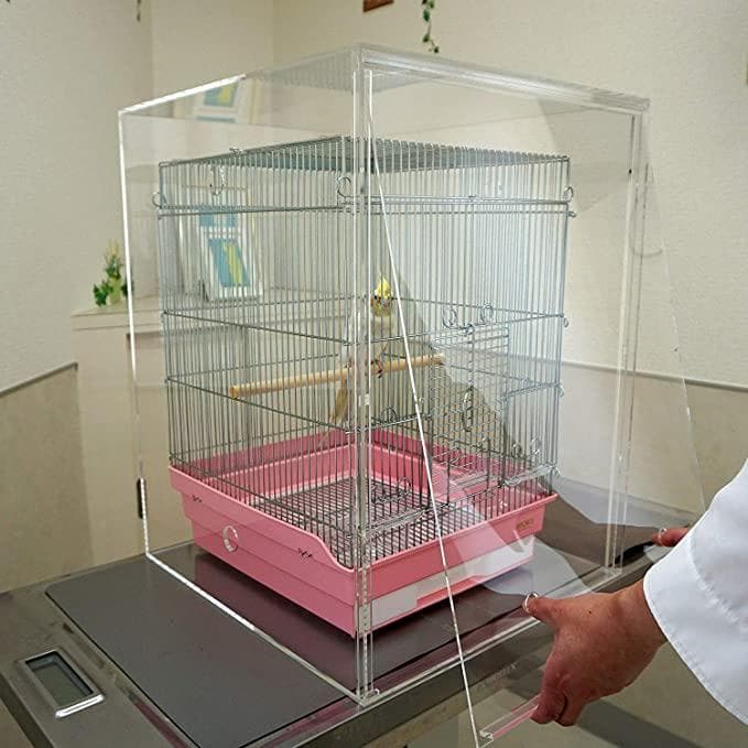 HOEI 465オカメ（ステンレス）鳥かご用 アクリルケージ 保温・防音・防塵に