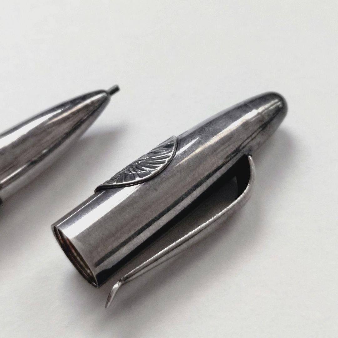 廃盤 ヴィンテージ 1935’s ツイン チェック ペンシル 無名 シルバー 銀