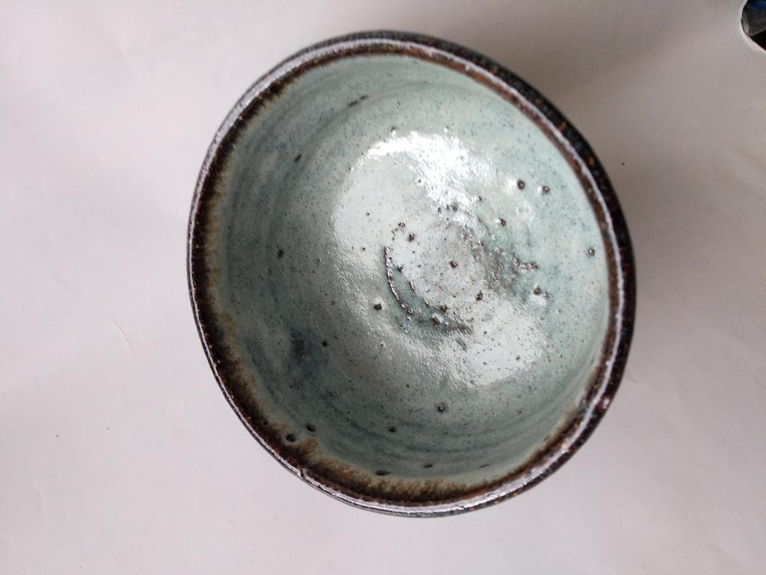 清水正次 作 「 笹 」茶碗 共箱 共布 栞 茶道具 抹茶碗 新品 未使用品