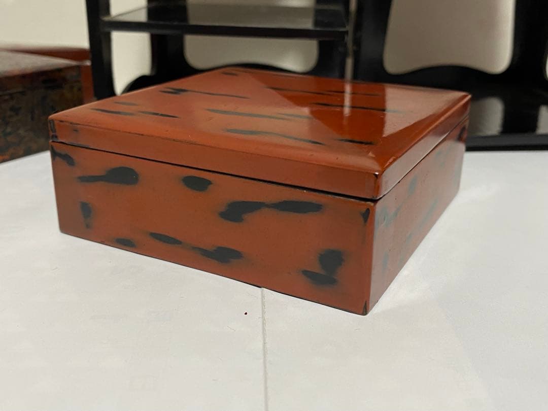 ♦明治時代工芸品 花見 野立て用 四段携帯弁当箱 提重 漆器 古美術品 骨董品