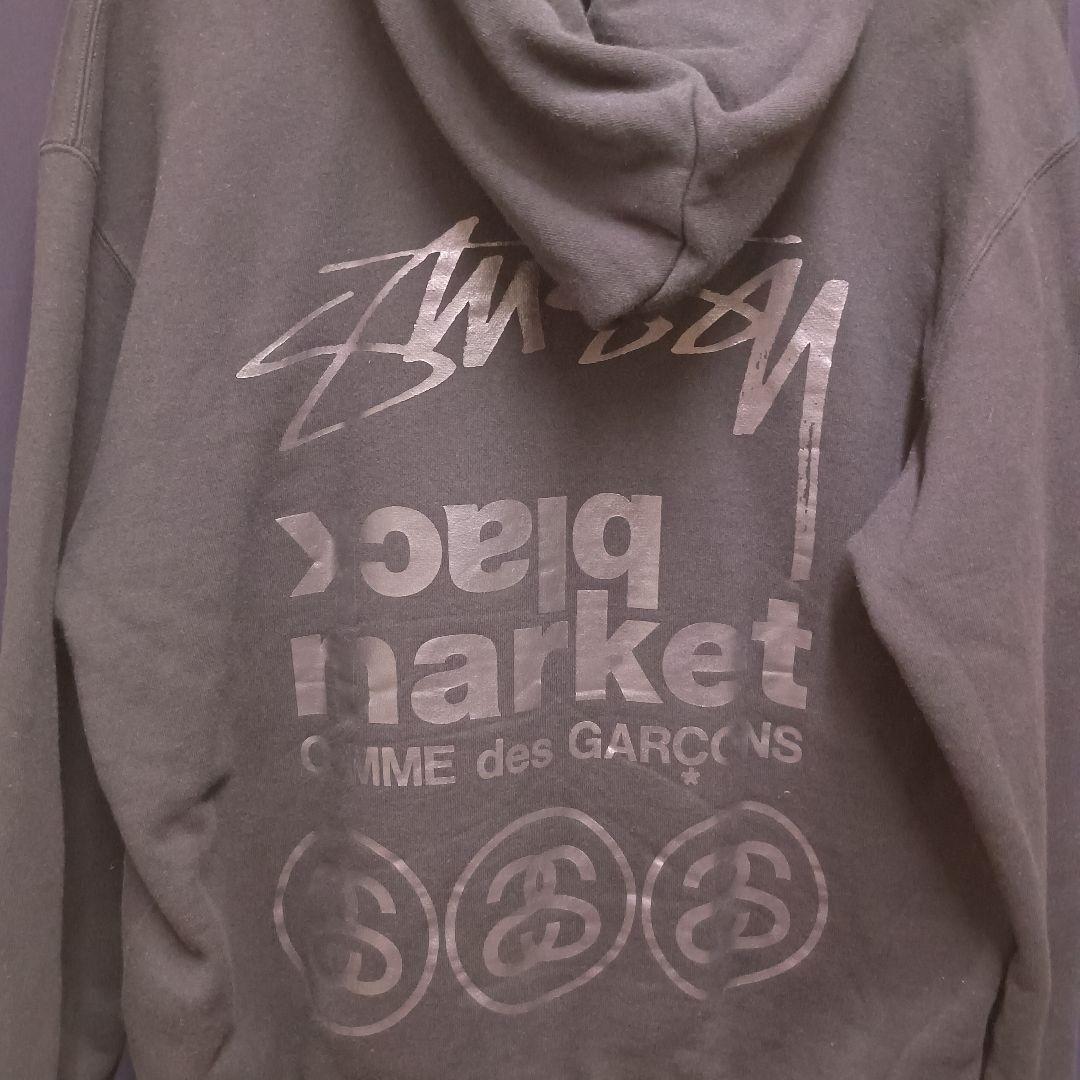 【希少】COMME des GARCONS × STUSSY コラボパーカー 黒