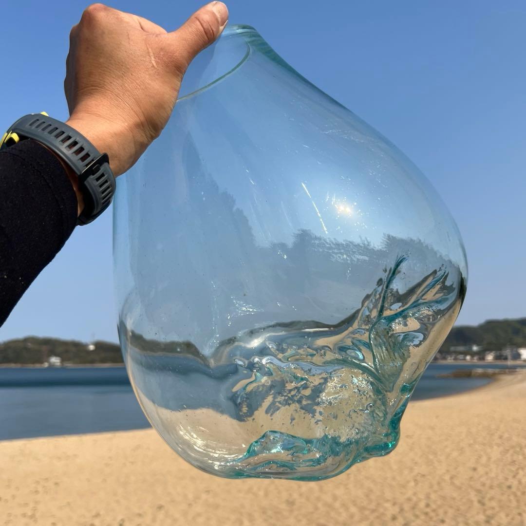 デッカい流木ガラスオブジェWC 花瓶 金魚鉢 水槽 苔リウム メダカ容器 超大型