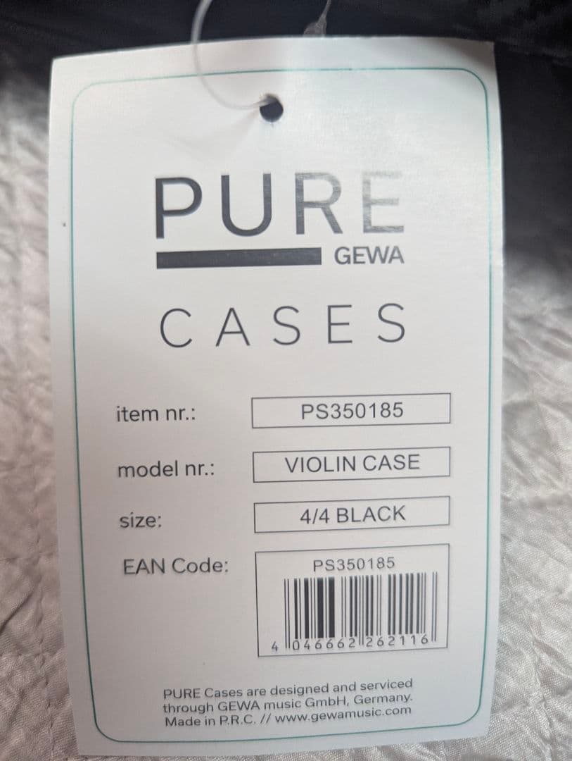 GEWA製 PURE CASES 4/4バイオリンケース カーボンファイバー
