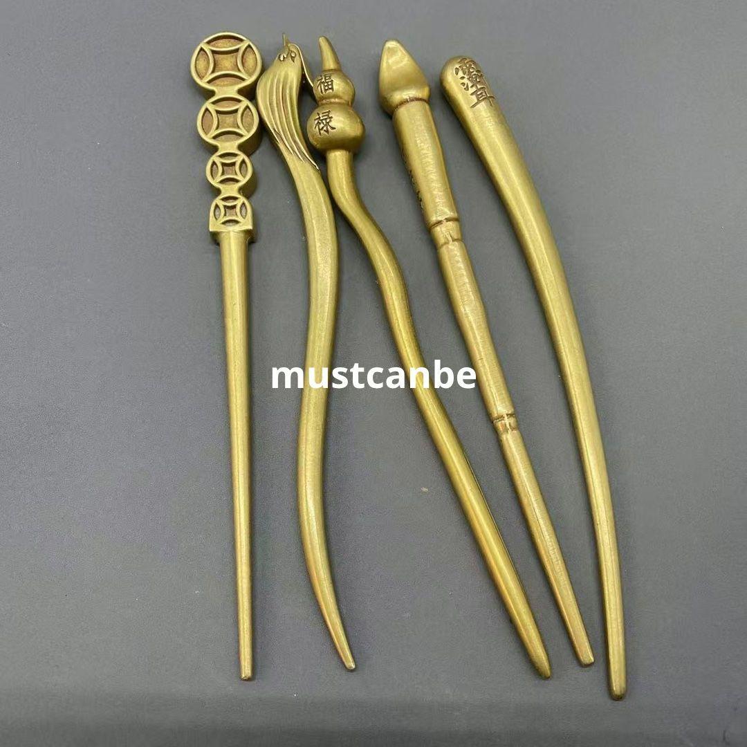 銅 細工 簪 髪飾り 道家結髪 工芸品 置物