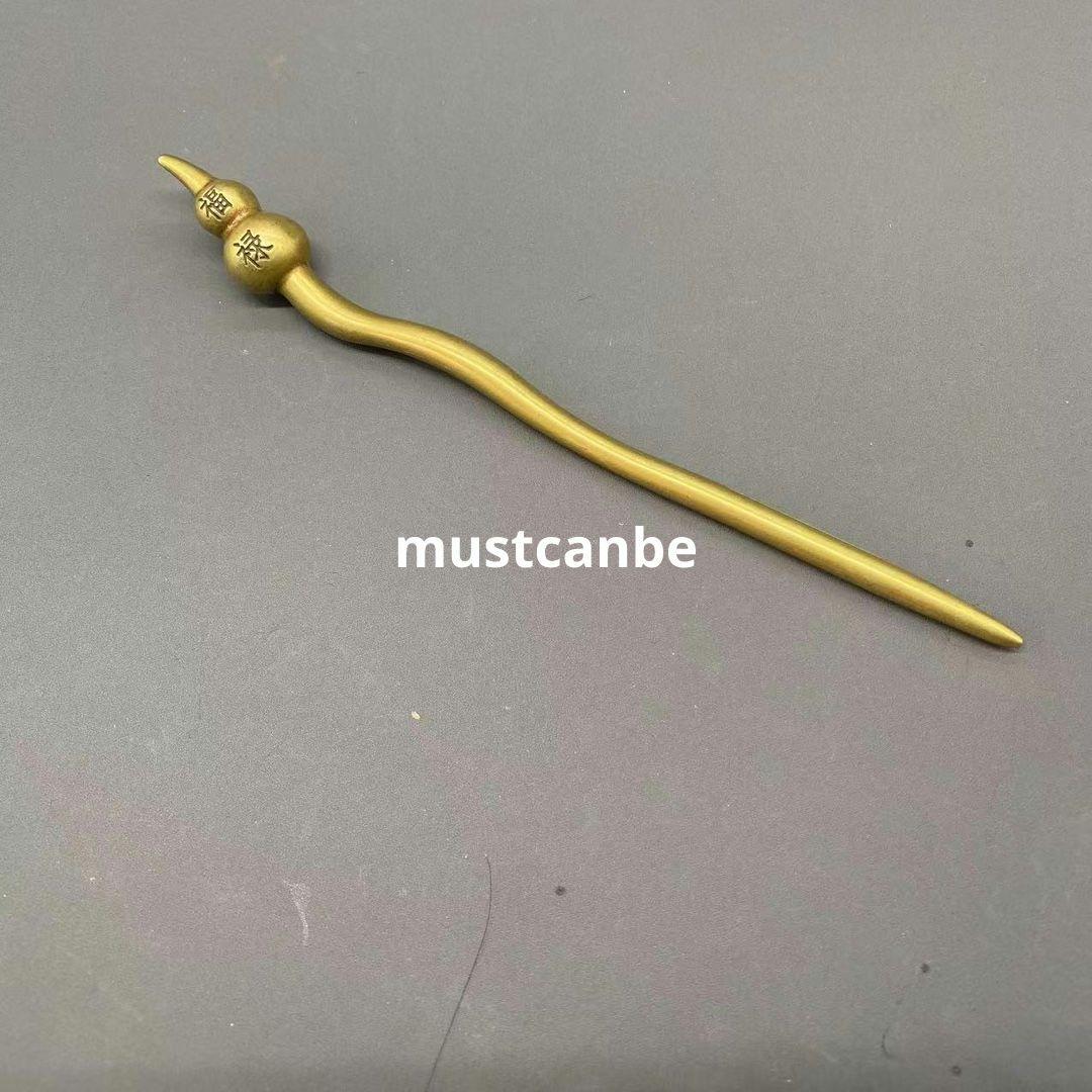 銅 細工 簪 髪飾り 道家結髪 工芸品 置物