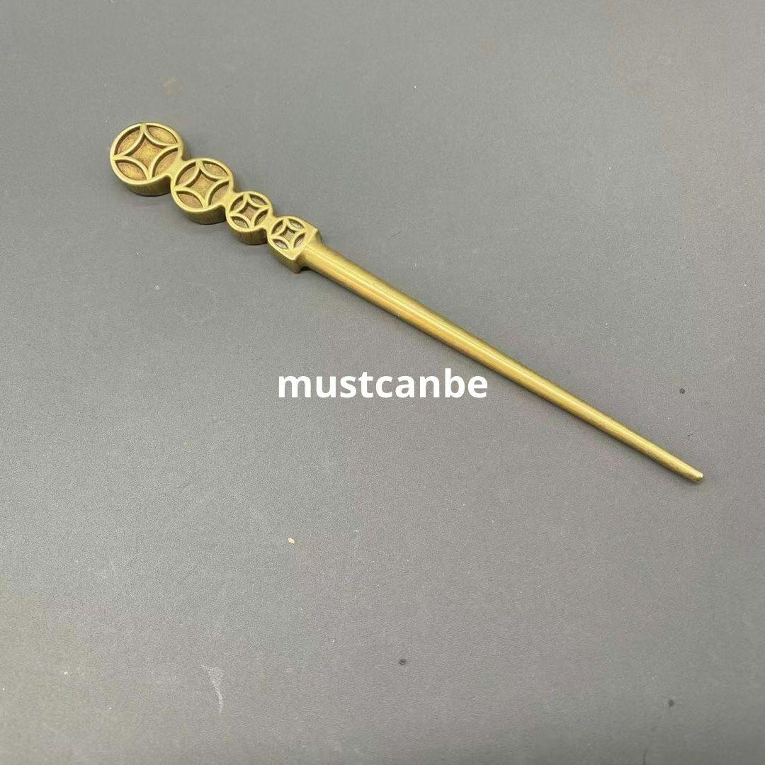 銅 細工 簪 髪飾り 道家結髪 工芸品 置物