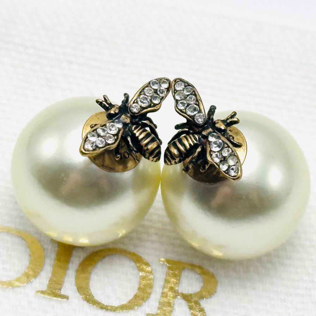 希少　Dior Tribales ピアス　クリスタル　ビー　レジンパール
