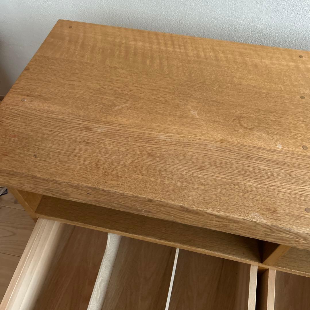 【サカミツ家具】　テレビボード　無垢　ナラ　テレビ台 引き出し付き