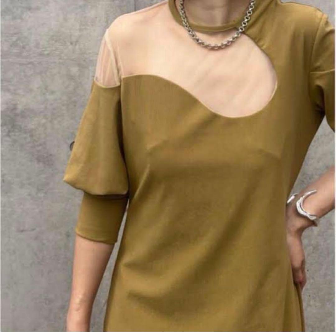 【最終値下げ】ameri LAKECURVE TRICOT RIB DRESS