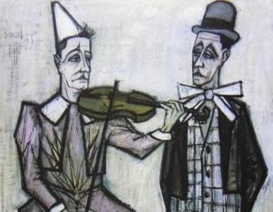 ベルナール・ビュッフェ【LE CIRQUE-Deux clowns】