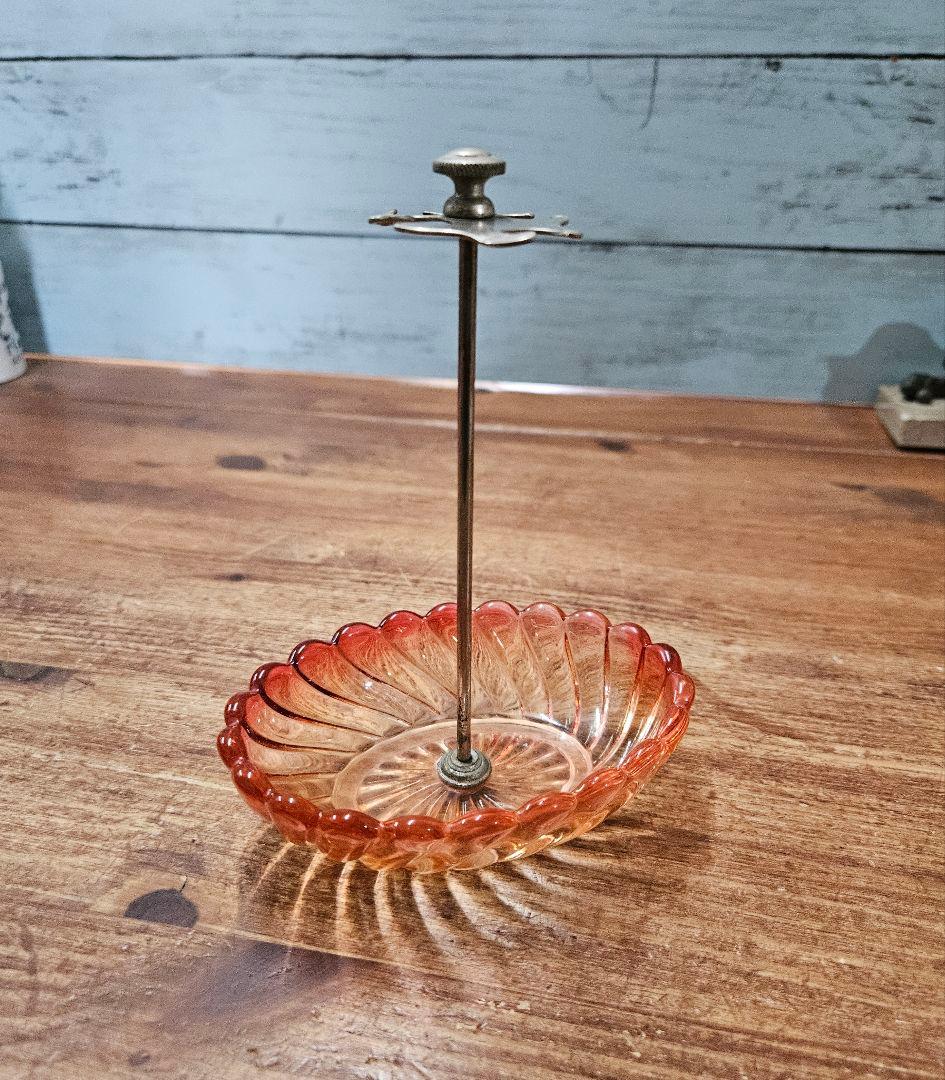 オールドバカラ バンブーローズ クリスタルガラス アクセサリートレイ