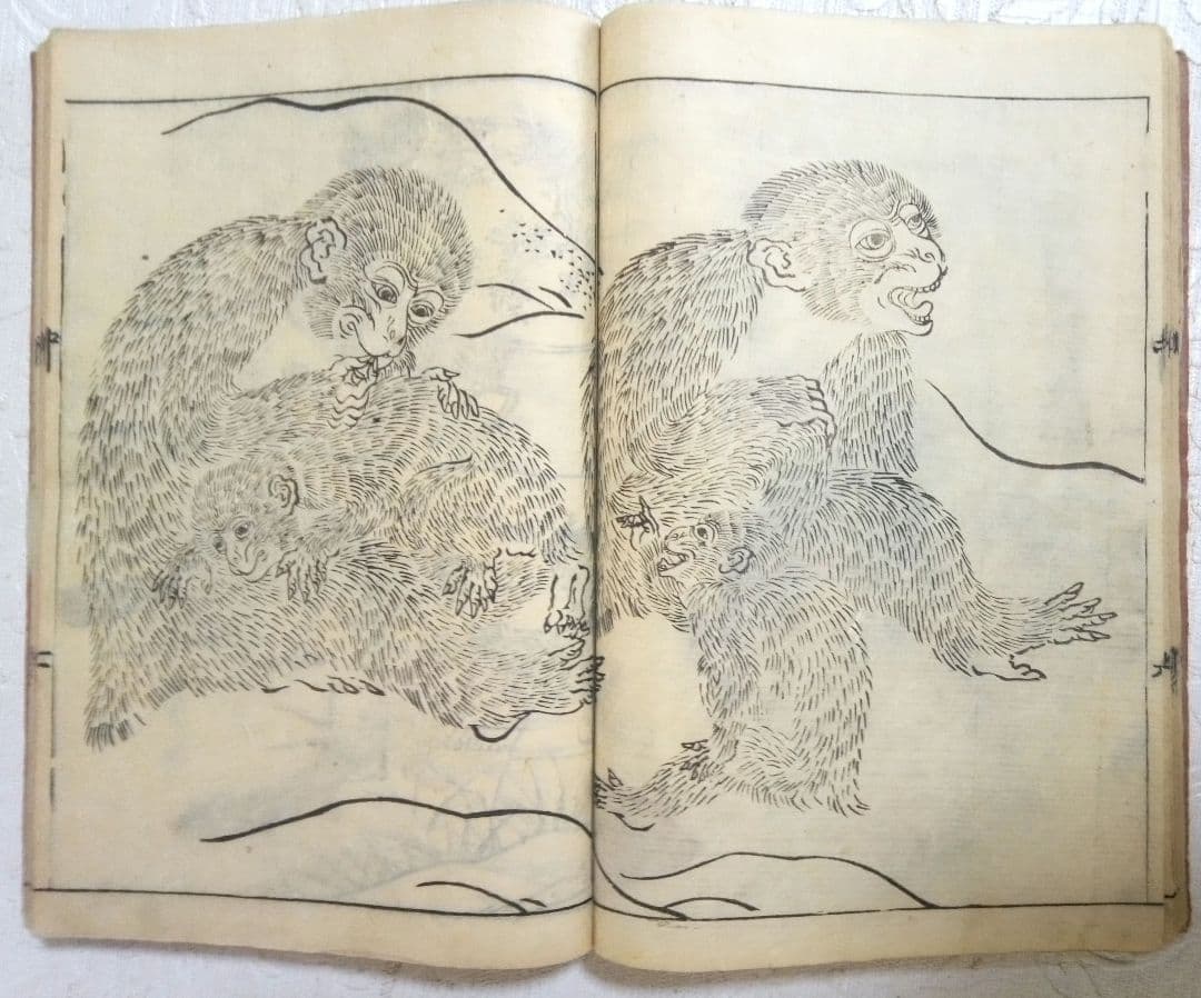 草木鳥獣諸職繪手本(黒摺り版画本)紀朝臣敏作画、伊舟屋善兵衛板、文政元年出版