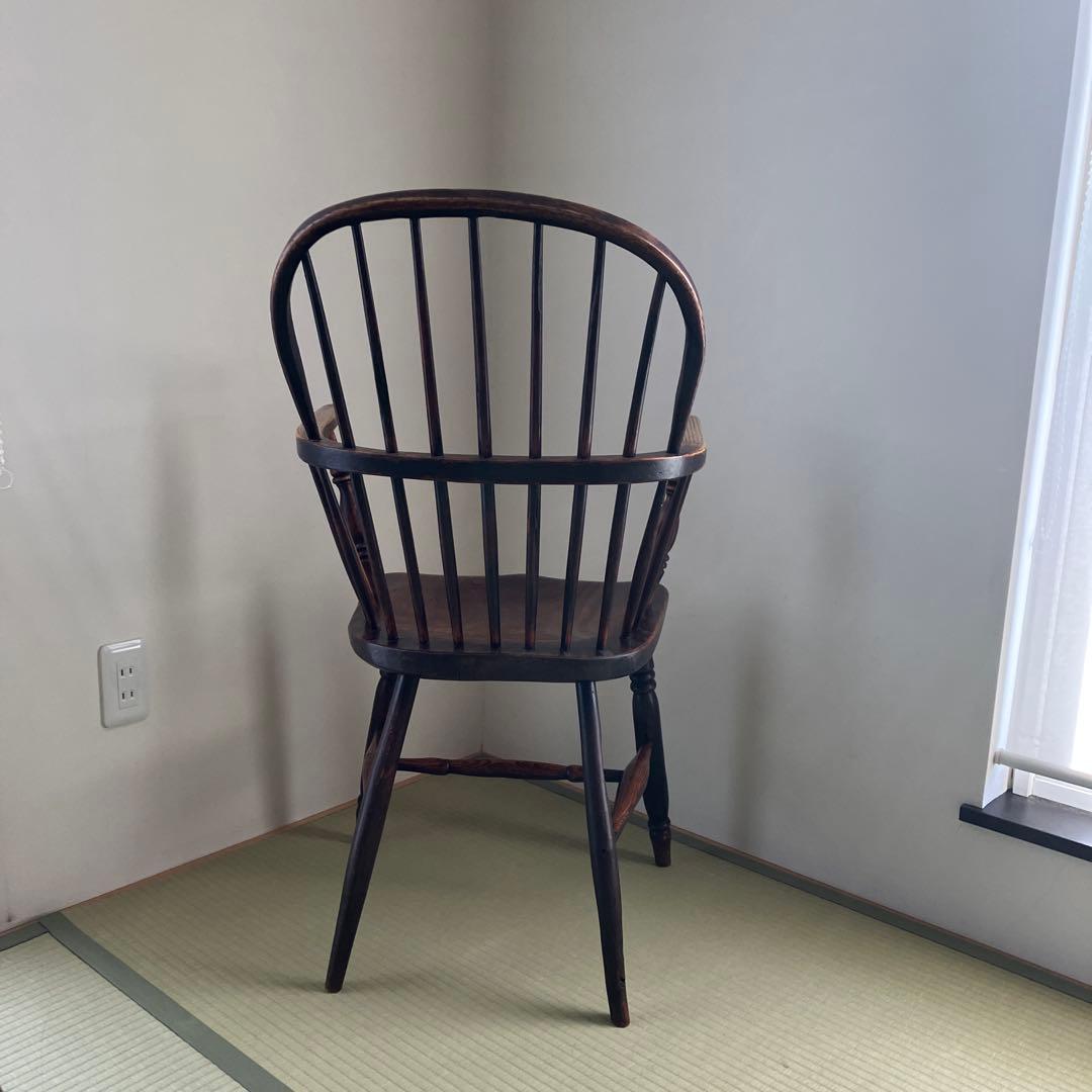 ボウバックチェア　イギリスアンティーク　アーム付き　ウィンザーチェア ー　椅子