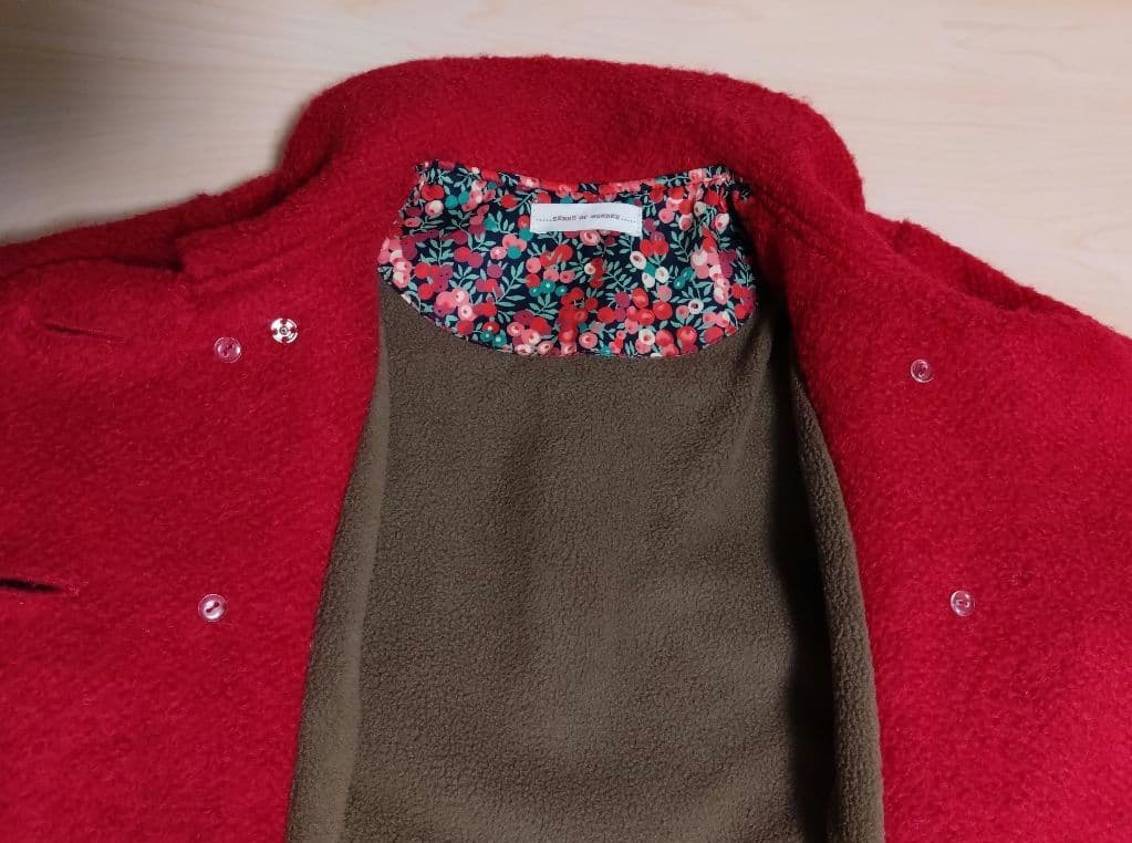 SENSE OF WONDER クラシックコート　赤110cm