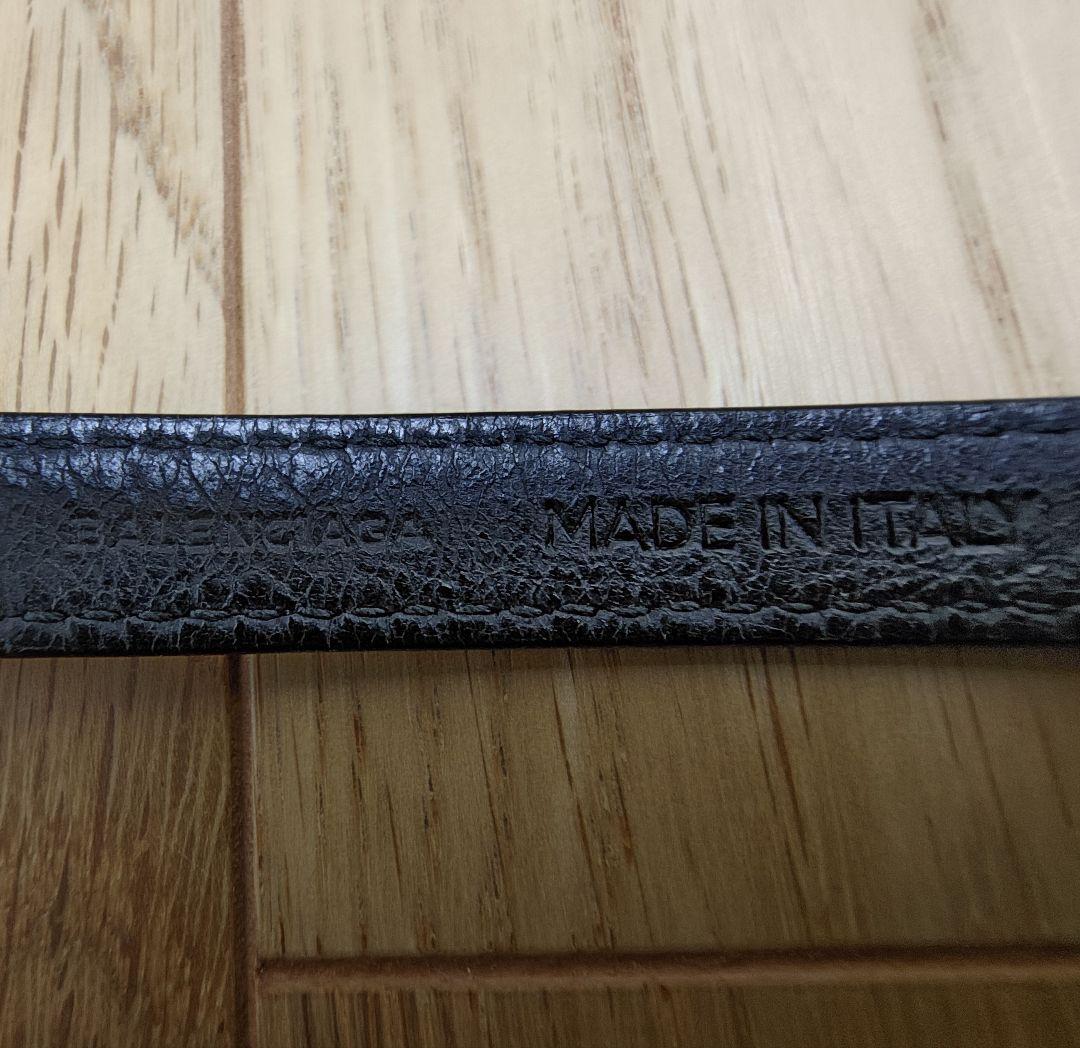 BALENCIAGA ブラックレザー ジャイアントブレスレット