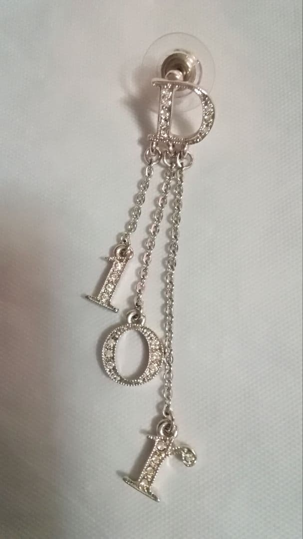 鑑定済み　Christian Dior シルバー ラインストーンピアス