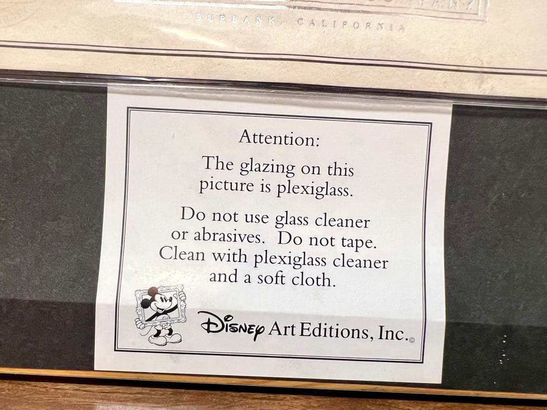 ディズニー　アラジンの原画とセル画のセット　証明書付き