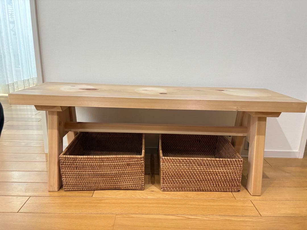 檜のベンチ　天然木