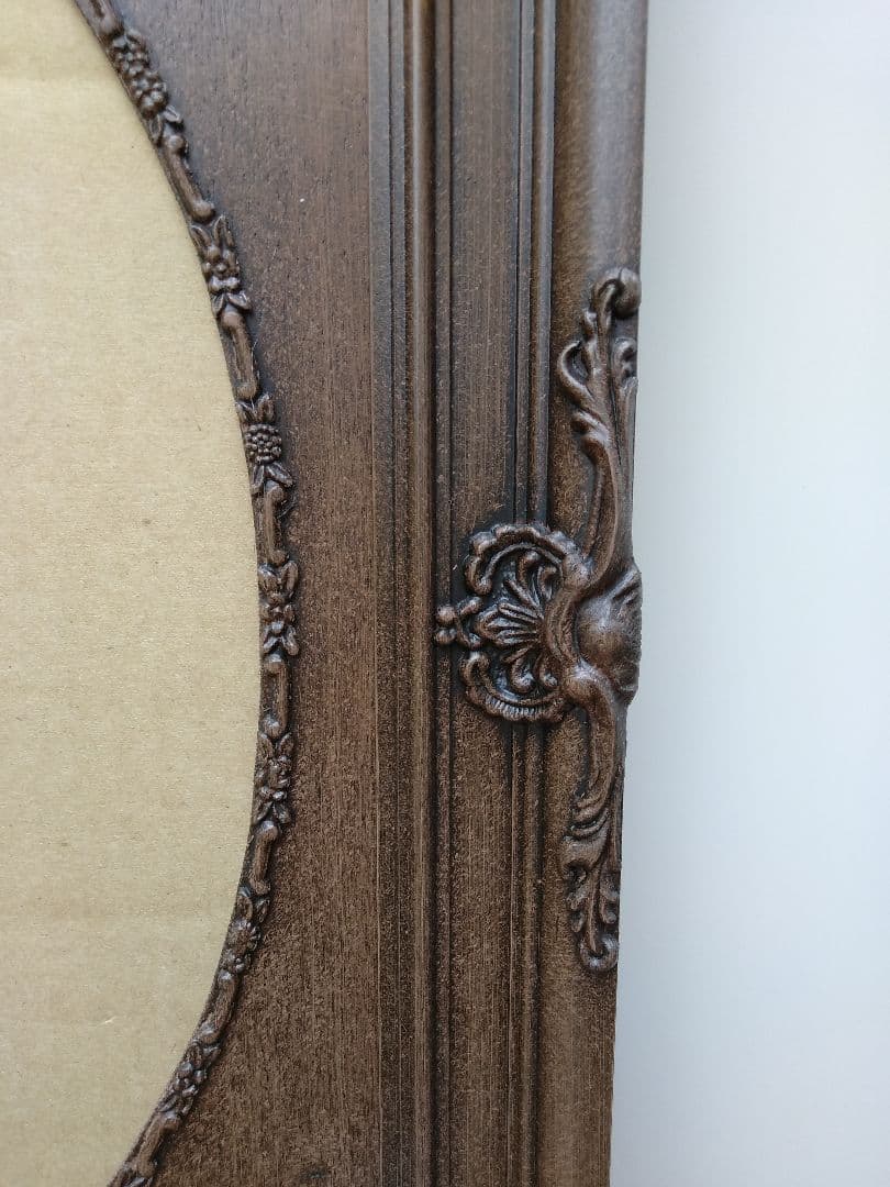 未使用　エスアンドエフ　S&F　高級輸入額縁　半切　アンティーク　ブラウン　A