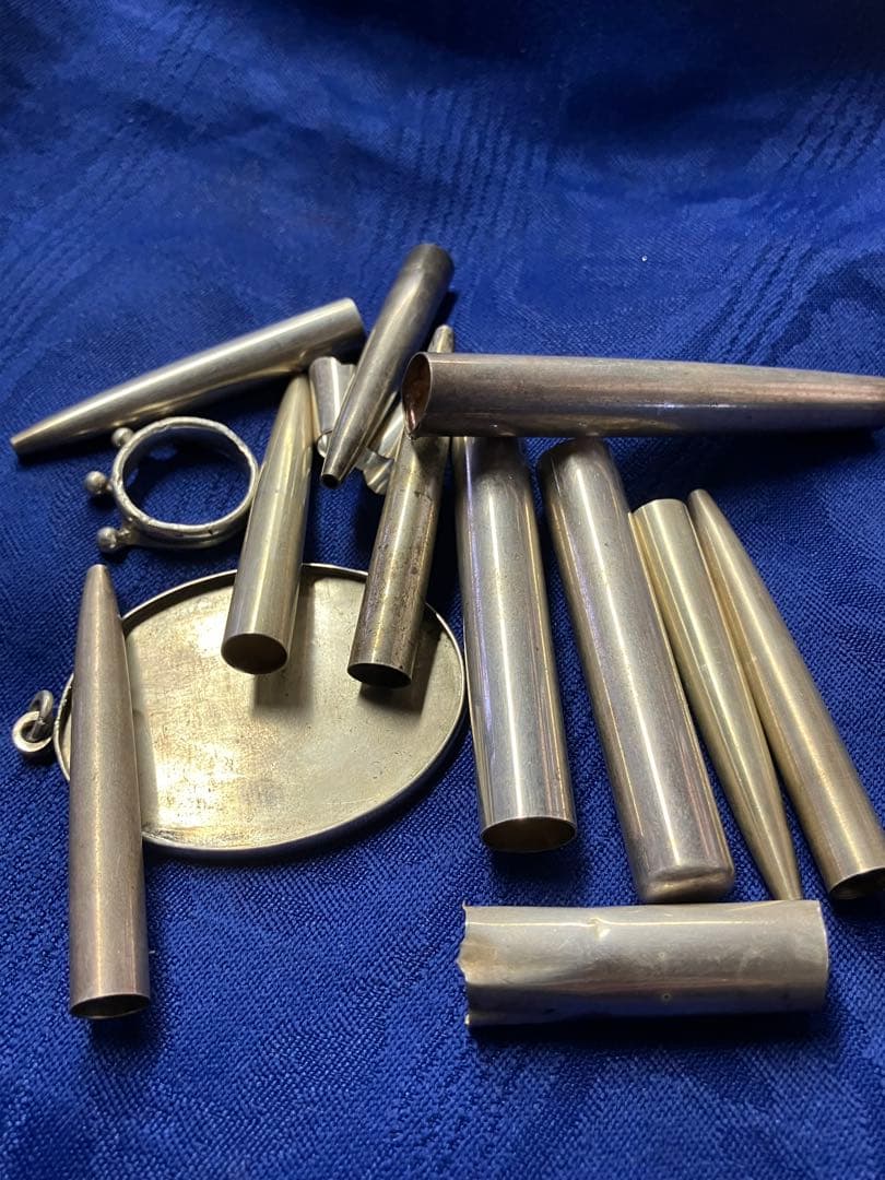 シルバー925 万年筆の部品　指輪　銀細工 アート用品　まとめ100g