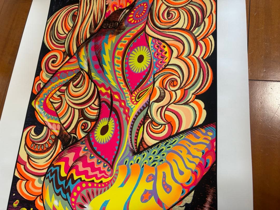 直筆サインRockin’JellyBeanゴジラ対ヘドラ ポスター 限定カラー