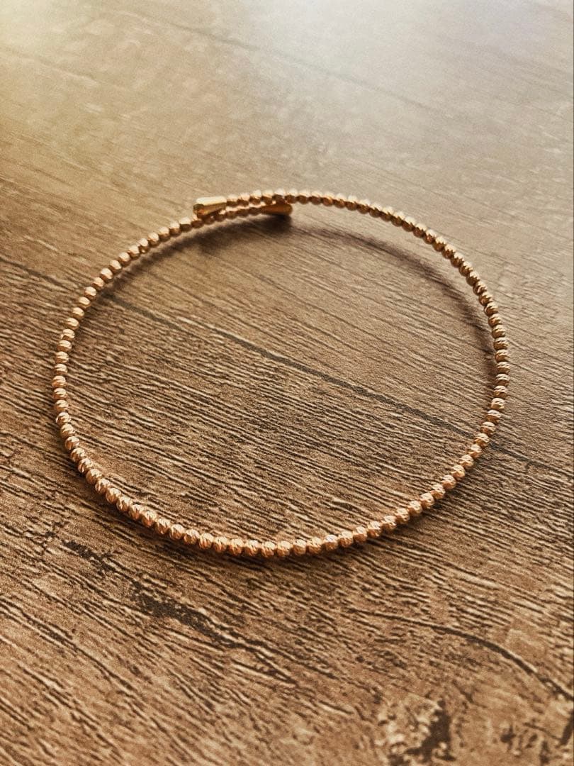 K18 カットボール　アンクレット　フリーサイズ　ブレスレットにも♪