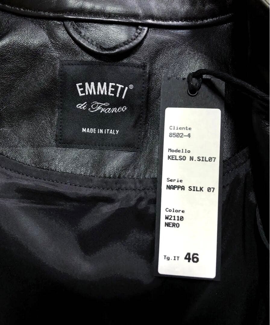 ◆新品◆EMMETI◆KELSO／ケルソ◆ライダース◆羊革◆46◆国内正規品